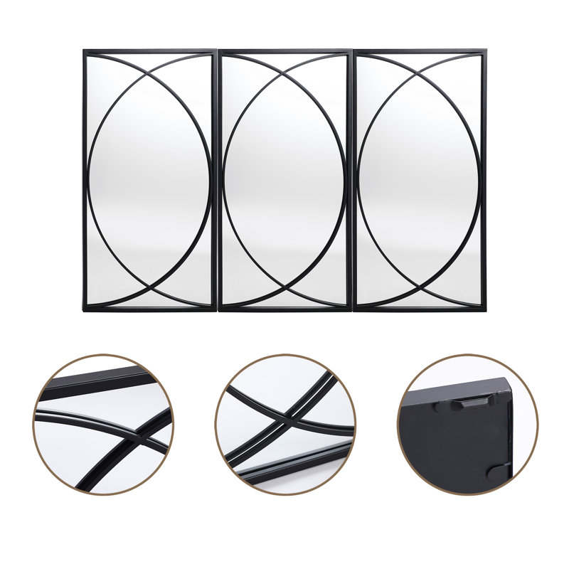 Ivy Bronx Gaebriel Metal Rectangle Wall Mirror & Reviews Wayfair